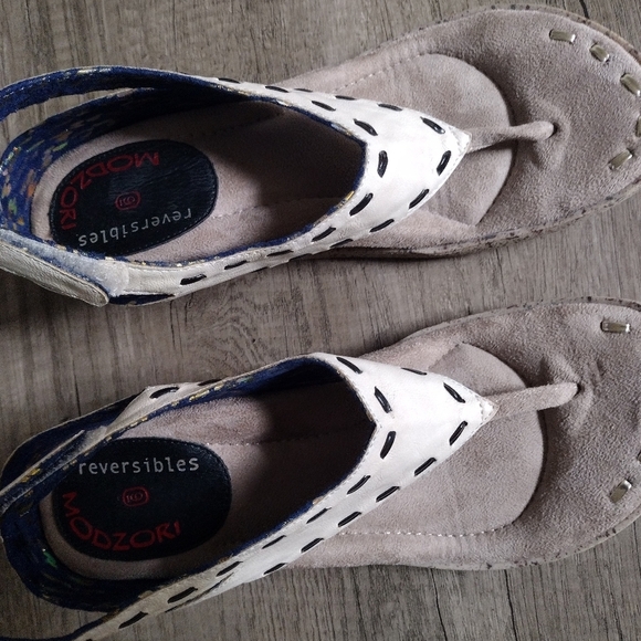 Modzori Reversibles Women's Size 9 NWOB Feena  Multicolor Wedge Sandals - Picture 4 of 11